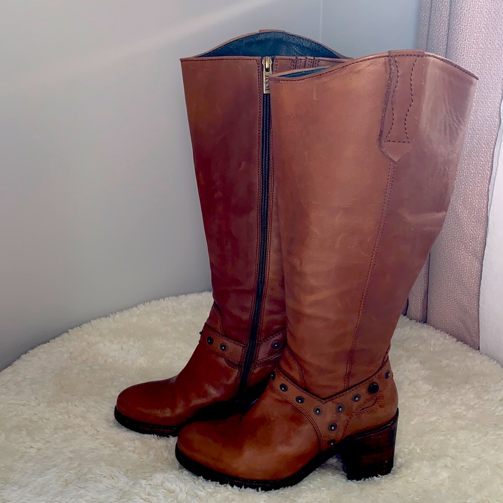 Ted & Murffy leather, block heel boots